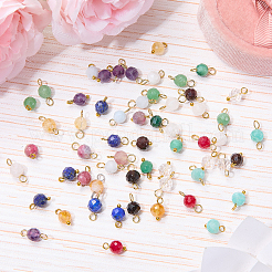 24Pcs 12 Styles Natural Gemstone Birthstone Pendants&nbsp;PALLOY-SW00109
