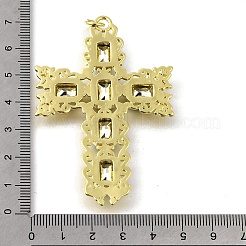 Brass Micro Pave Cubic Zirconia Pendants&nbsp;KK-U072-39G