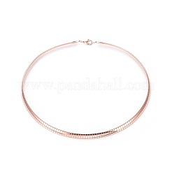 304 Stainless Steel Choker Necklaces and Bangles Jewelry Sets&nbsp;SJEW-L144-A01-RG