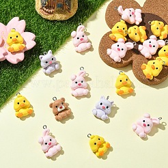 20Pcs Animal Series Opaque Resin Pendants&nbsp;CRES-YW0002-51
