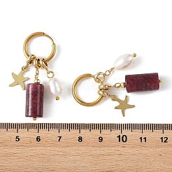 202 Stainless Steel Dangle Huggie Hoop Earrings&nbsp;EJEW-JE07295