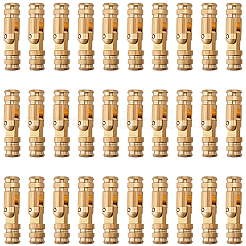 ブレスコラム折りたたみヒンジ30個  ワードローブのドアとテーブルのアクセサリー  ゴールドカラー  17x4mm&nbsp;FIND-CP0004-15