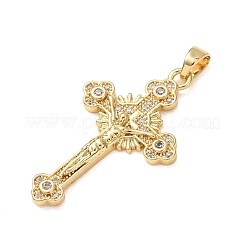 Easter Brass Micro Pave Clear Cubic Zirconia Pendants&nbsp;CU-CBA97F2-01A-G