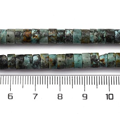 天然アフリカンターコイズ（ジャスパー）ビーズ連売り  ディスク  ヒシビーズ  6x3.5mm  穴：0.8mm  約113~114個/連  14.92''（37.9cm）〜15.08''（38.3cm）&nbsp;G-Z006-C40