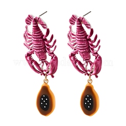 Alloy Dangle Stud Earrings&nbsp;LS-EJEW-D327-03G