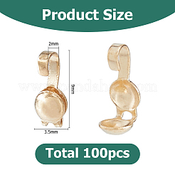 Brass Cord Ends&nbsp;KK-WH0816-055G