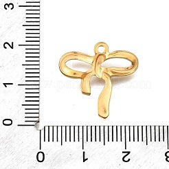 304ステンレスペンダント  蝶結び  イオンプレーティング（ip）  18KGP本金メッキ  18.5x19x3mm  穴：1.5mm&nbsp;STAS-D370-01G