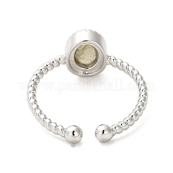 Natural Labradorite Open Cuff Ring&nbsp;RJEW-M166-04P-F