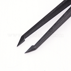プラスチック製帯電防止ビーズピンセット  ブラック  114x10x15mm&nbsp;TOOL-WH0125-05