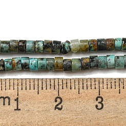 天然アフリカンターコイズ（ジャスパー）ビーズ連売り  フラットラウンド/ディスク  ヒシビーズ  3x2mm  穴：0.8mm  約167個/連  15.16インチ（38.5cm）&nbsp;X-G-C084-D03-02
