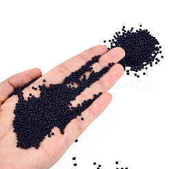 11/0 FGBグレードAベーキングペイントガラスシードビーズ  ラウンド  ダークブルー  2.3x1.5mm  穴：1mm  約5300個/50g&nbsp;X-SEED-N001-A-1064