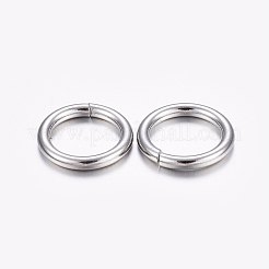 変色しにくい304ステンレススチール製オープン丸カン  ラウンド  ステンレス鋼色  12ゲージ  14x2mm  内径：10mm&nbsp;X-STAS-F174-14P