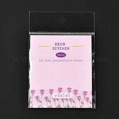 ペット用粘着防水シール40枚セット  DIYスクラップブックタンブラー用  花柄  8.1~10x2~5.8x0.015cm  40個/袋&nbsp;DIY-K032-56A
