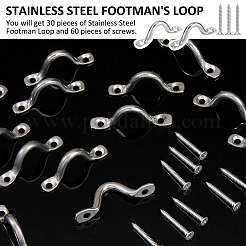 304ステンレススチール製天井フック  バスルームのキッチンキャビネット用  ネジ付き  ステンレス鋼色  59x10.5x22.5mm&nbsp;AJEW-WH0459-72P