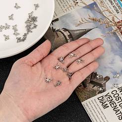 変色しにくい304ステンレススチール製昆虫チャーム蝶ペンダント  ステンレス鋼色  11x9x1mm  穴：1mm&nbsp;X-STAS-J014-19