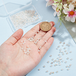 2連売り天然ホワイトムーンストーンビーズ連売り  多面カット  ロンデル  4x3mm  穴：0.7mm  約136個/連  15.16（38.5センチメートル）&nbsp;G-NB0005-78