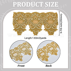 Flower Polyester Lace Trim&nbsp;OCOR-WH0078-409