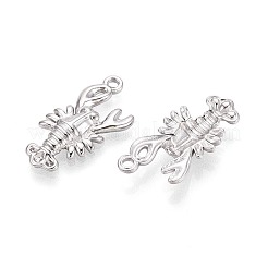 304ステンレススチール製ロブスターペンダント  変色しない  ステンレス鋼色  22x10x3mm  穴：1.5mm&nbsp;STAS-T067-24P