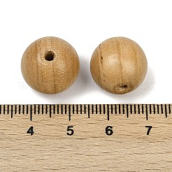 天然木のビーズ  染色されていない  ラウンド  ダークチソウ  14.5~15mm  穴：2mm&nbsp;WOOD-C019-15mm-01