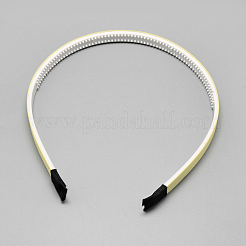 単純なプラスチックヘアバンドのパーツ  歯付き  グログランと  ミックスカラー  120mm  10mm&nbsp;OHAR-Q275-03