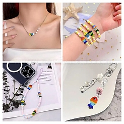 10Pcs 5 Colors Handmade Lampwork Beads&nbsp;LAMP-YW0001-62