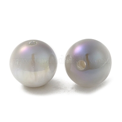 虹色の不透明樹脂ビーズ  キャンディービーズ  ラウンド  ゲインボロ  12x11.5mm  穴：2mm&nbsp;RESI-Z015-01A-06