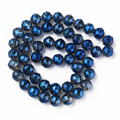 Electroplate Transparent Glass Beads Strands&nbsp;EGLA-N002-34A-G03