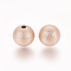 Ion Plating(IP) 304 Stainless Steel Textured Beads&nbsp;LS-STAS-F217-10RG