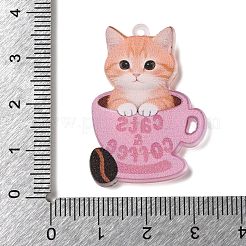 Opaque Printed Acrylic Pendants&nbsp;SACR-F017-04A