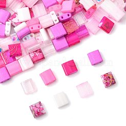 100Pcs 10 Styles 2-Hole Drawbench Glass Seed Beads&nbsp;SEED-FS0001-46