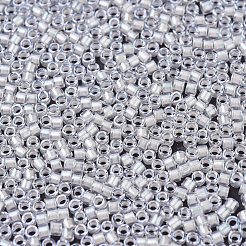 MIYUKIデリカビーズ  シリンダー  日本製シードビーズ  11/0  （db1701)パール裏地透明ペールベージュab  1.3x1.6mm  穴：0.8mm  約2000PCS /ボトル  10 G /ボトル&nbsp;SEED-JP0008-DB1701