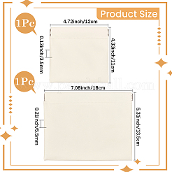 2個 2サイズ PUイミテーションレザー 化粧品破片バッグ  コインケース  長方形  古いレース  11~13.5x12~18x0.35~0.55cm  1個/サイズ&nbsp;ABAG-CL0001-51