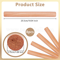 木製のめん棒  キッチンツール  バリーウッド  255x27.5mm&nbsp;AJEW-WH0314-605B