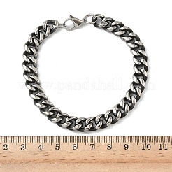 667 Stainless Steel Curb Chain Bracelets for Men Women&nbsp;BJEW-D367-02