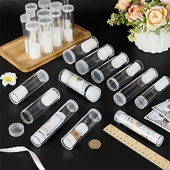 24Pcs 6 Styles Transparent Plastic Coin Storage Tube&nbsp;AJEW-FG0008-02