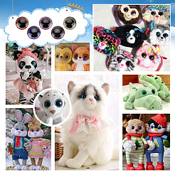 10 Sets 5 Colors Plastic Craft Eyes&nbsp;KY-OC0001-27B
