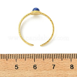 宝石付きラウンド型304ステンレススチール製オープンカフリング（女性用）  ゴールドカラー  2.5~6.5mm  内径：18mm&nbsp;RJEW-JR01063
