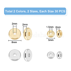 120Pcs 4 Styles 304 Stainless Steel Spacer Beads&nbsp;STAS-UN0050-38