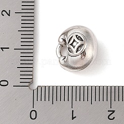 チベット風合金チャーム  カドミウムフリー＆鉛フリー  ロック  アンティークシルバー  12x12x8mm  穴：2.5mm  約305個/1000g&nbsp;FIND-C060-054AS