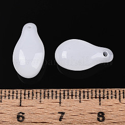 Transparent Glass Teardrop Charms&nbsp;GLAA-T030-03-01