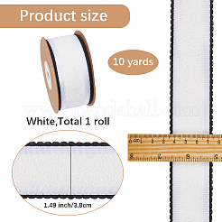 縫製装飾用ポリエステルリボン  ホワイト  1-1/2インチ（38.5mm）&nbsp;OCOR-WH20007-24A