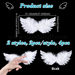 4Pcs 2 Colors Feather Doll Angel Wing&nbsp;DIY-GA0008-26B