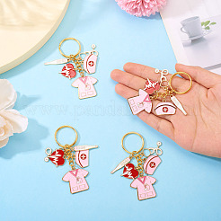 4Pcs Alloy Enamel Keychain&nbsp;KEYC-TAC00037