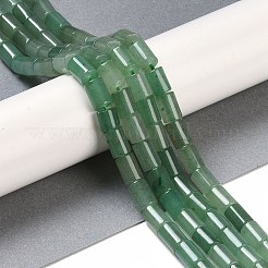 天然石グリーンアベンチュリンビーズ連売り  コラム  7.5~8.5x5~6mm  穴：1mm  約45~46個/連  14.69~15.04インチ（37.3~38.2cm）&nbsp;G-C128-A08-01