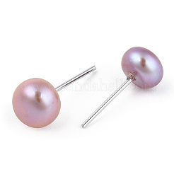 Dyed Natural Pearl Stud Earrings&nbsp;PEAR-N020-06C