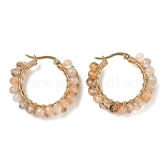 304 Stainless Steel Hoop Earrings&nbsp;EJEW-F240-03G-02