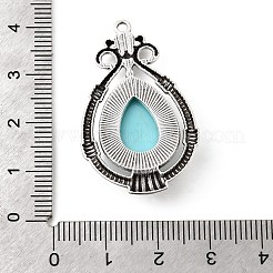 Tibetan Style Alloy & Acrylic Pendants&nbsp;FIND-B058-04AS-02