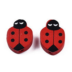 Spray Painted Wood Big Beads&nbsp;WOOD-N005-106