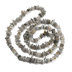 天然石ラブラドライトビーズ連売り  チップ  5~8mm  穴：1mm  約80~81 CM&nbsp;G-P332-23