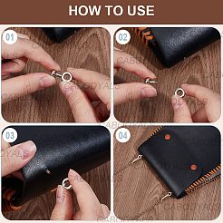 6Pcs Brass Zipper Insert Buckles&nbsp;KK-CY0001-04P